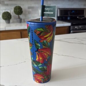 New 24oz Starbucks Farm Rio Vibrant Leaf Tumbler